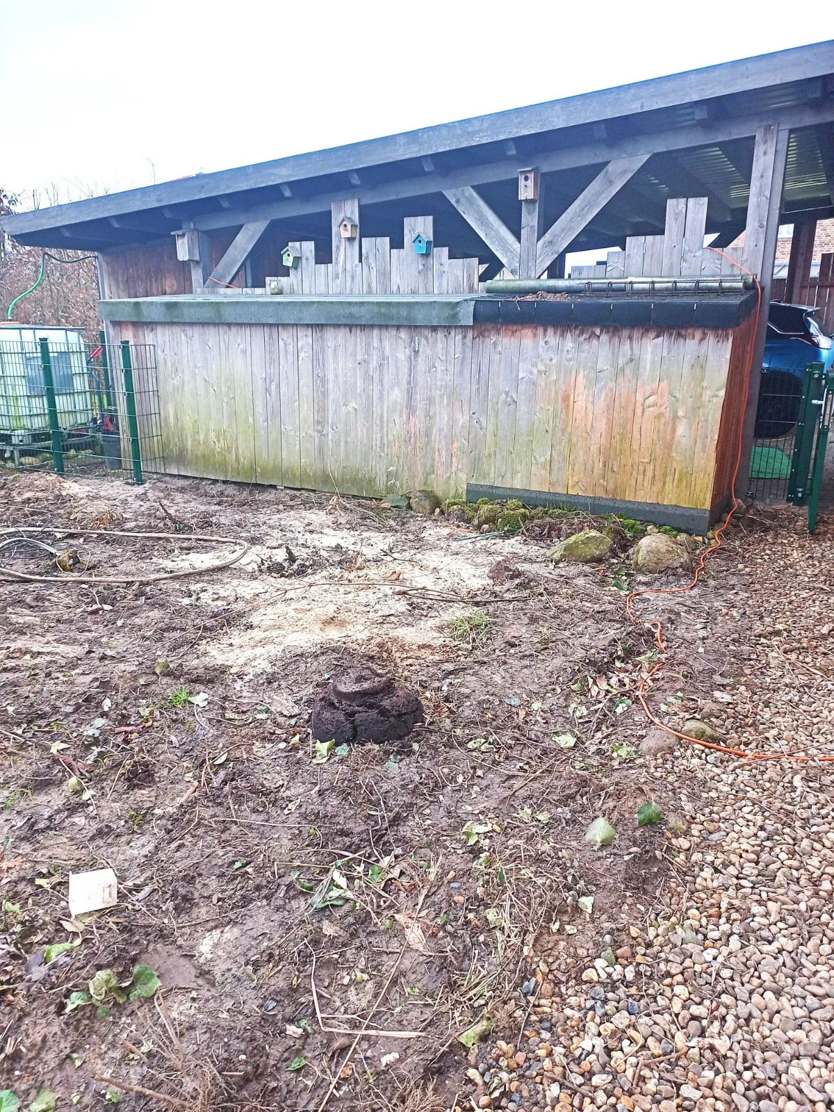 Gartenstelle 1 — vorher: offene Erde
